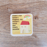 C&F Wooden Quote Magnet - Home Is The Father's Kingdom - Kids Haven